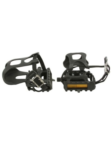 861 Pedals W/Toe Clips 9/16 Black.